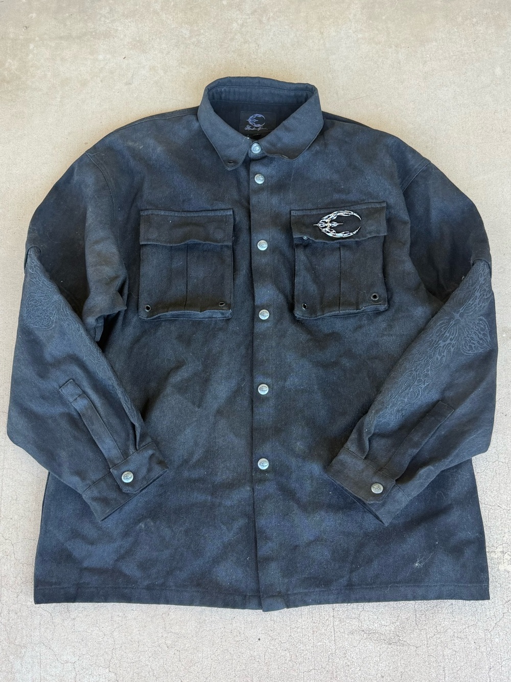 Curse by Austin Ignatius Y2K Opium Gothic Cross Shirt Jacket XL